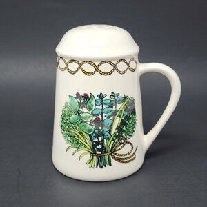 Ceramic Sugar Parmesan Shaker Taunton Vale Blue Green Flowers 5.25" Vintage
